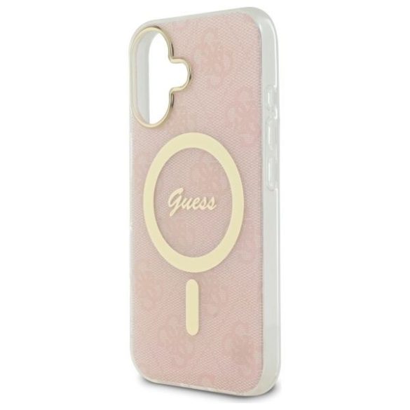 Guess GUHMP16SH4STP IML 4G MagSafe keménytok iPhone 16 - rózsaszín