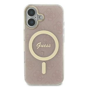 Guess GUHMP16LH4STP IML 4G MagSafe keménytok iPhone 16 Pro - rózsaszín