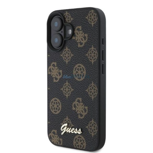 Guess GUHMP16SPGPYSK Peony Script MagSafe keménytok iPhone 16 - fekete