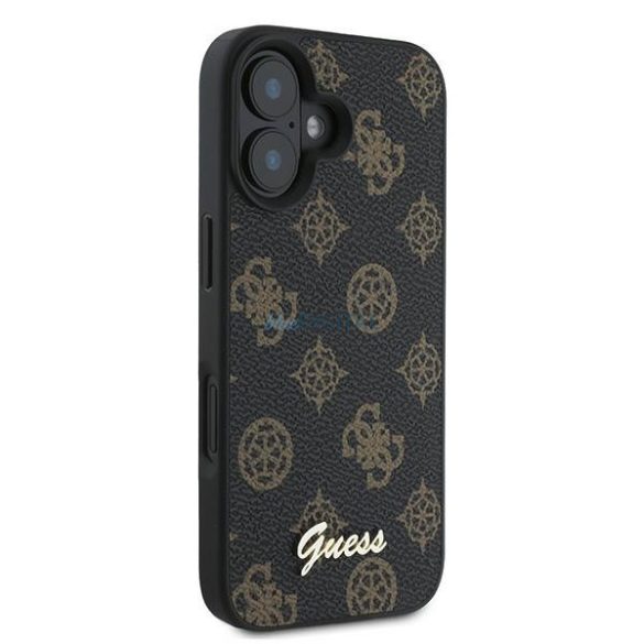 Guess GUHMP16MPGPYSK Peony Script MagSafe keménytok iPhone 16 Plus - fekete