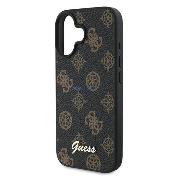 Guess GUHMP16MPGPYSK Peony Script MagSafe keménytok iPhone 16 Plus - fekete