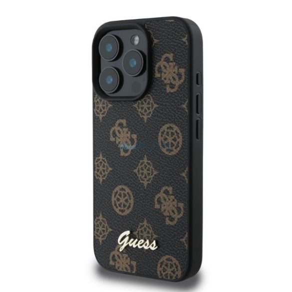 Guess GUHMP16LPGPYSK Peony Script MagSafe keménytok iPhone 16 Pro - fekete