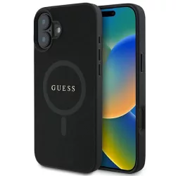   Guess GUHMP16MPSAHMCK Saffiano Classic Logo MagSafe keménytok iPhone 16 Plus - fekete