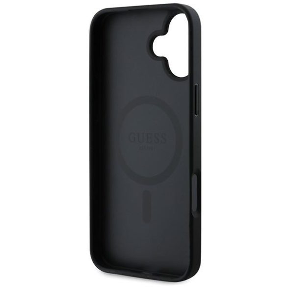 Guess GUHMP16MPSAHMCK Saffiano Classic Logo MagSafe keménytok iPhone 16 Plus - fekete