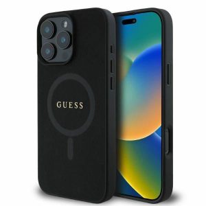 Guess GUHMP16XPSAHMCK Saffiano Classic Logo MagSafe keménytok iPhone 16 Pro Max - fekete