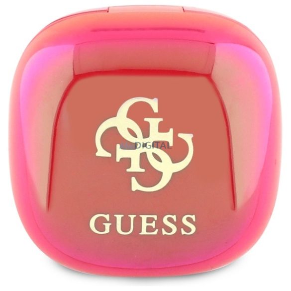 Guess GUTWSJ144ESF Iridescent 4G Printed Logo TWS Bluetooth vezeték nélküli fülhallgató - rózsaszín