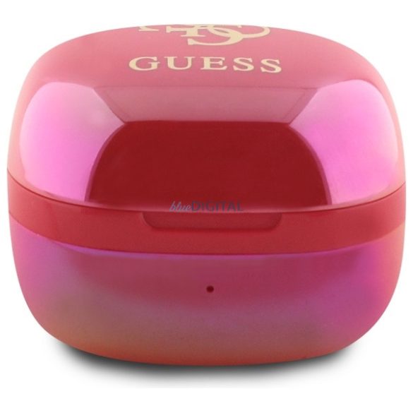 Guess GUTWSJ144ESF Iridescent 4G Printed Logo TWS Bluetooth vezeték nélküli fülhallgató - rózsaszín