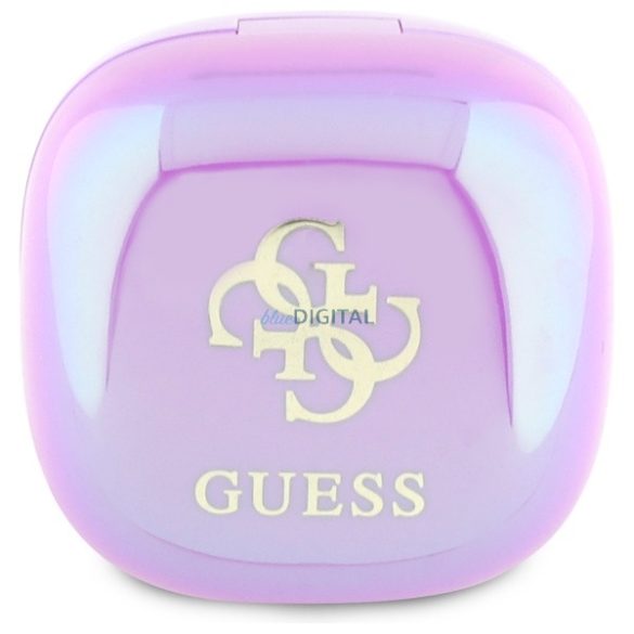 Guess GUTWSJ144ESU Iridescent 4G Printed Logo TWS Bluetooth vezeték nélküli fülhallgató - lila