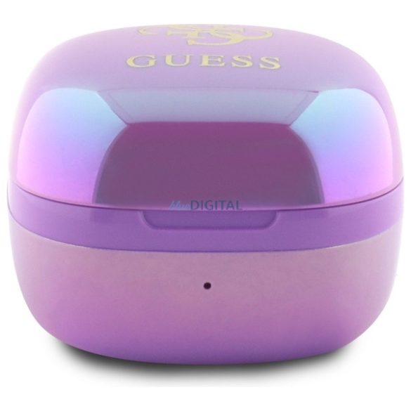 Guess GUTWSJ144ESU Iridescent 4G Printed Logo TWS Bluetooth vezeték nélküli fülhallgató - lila