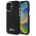 Guess GUHCP16MSMBSLK iPhone 16 Plus 6.7" fekete keménytok szilikon script fém logó és keret