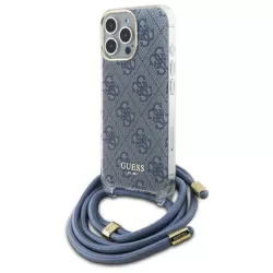   Guess GUHCP16XHC4SEB Crossbody Cord 4G Print keménytok iPhone 16 Pro Max - kék