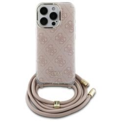   Guess GUHCP16SHC4SEP Crossbody Cord 4G Print keménytok iPhone 16 - rózsaszín