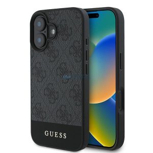 Guess GUHCP16SG4GLGR 4G Bottom Stripe keménytok iPhone 16 - szürke