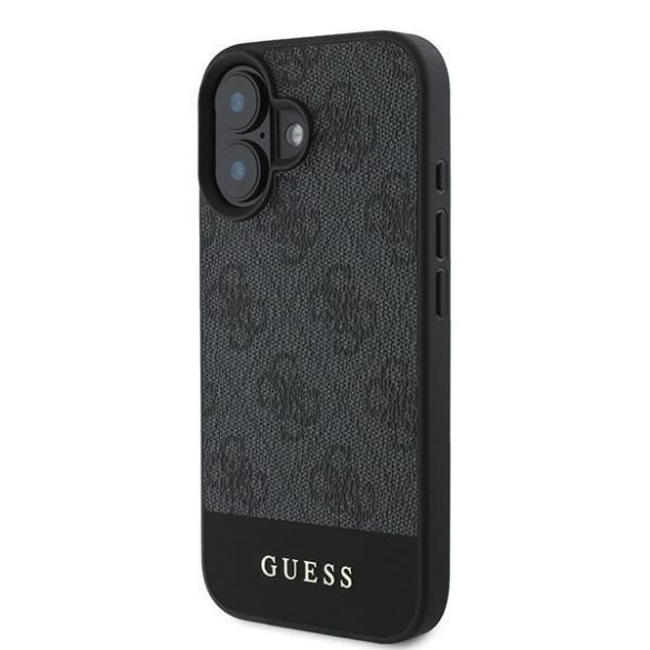 Guess GUHCP16SG4GLGR 4G Bottom Stripe keménytok iPhone 16 - szürke