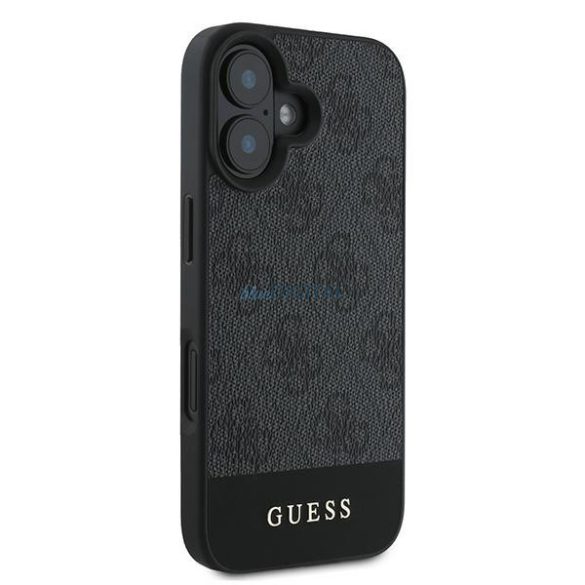 Guess GUHCP16SG4GLGR 4G Bottom Stripe keménytok iPhone 16 - szürke