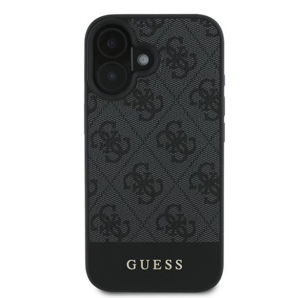 Guess GUHCP16MG4GLGR 4G Bottom Stripe keménytok iPhone 16 Plus - szürke