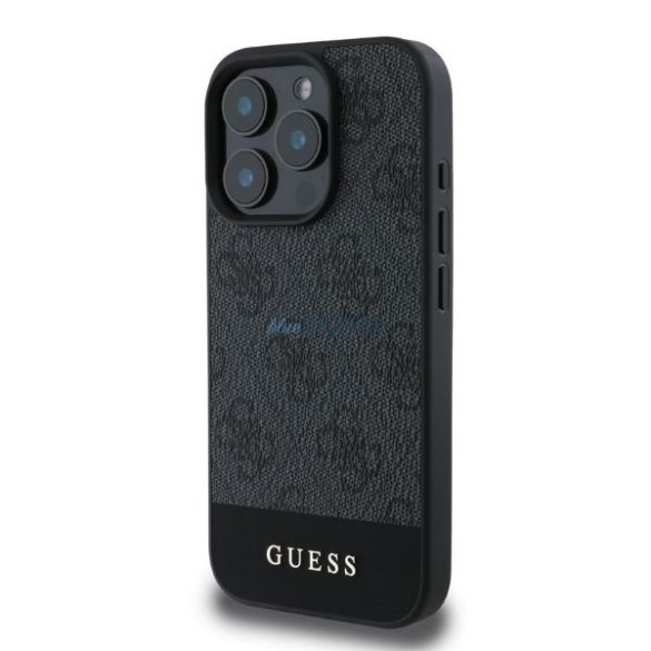 Guess GUHCP16LG4GLGR 4G Bottom Stripe keménytok iPhone 16 Pro - szürke