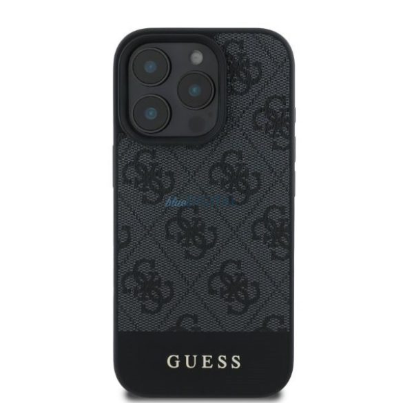 Guess GUHCP16LG4GLGR 4G Bottom Stripe keménytok iPhone 16 Pro - szürke