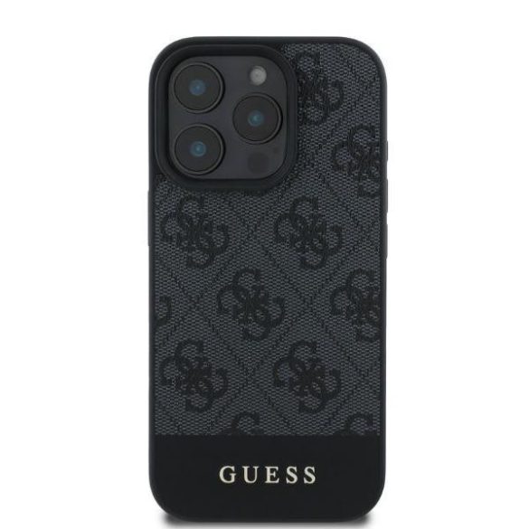 Guess GUHCP16LG4GLGR 4G Bottom Stripe keménytok iPhone 16 Pro - szürke