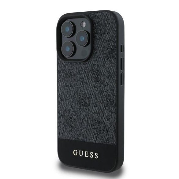 Guess GUHCP16XG4GLGR 4G Bottom Stripe keménytok iPhone 16 Pro Max - szürke