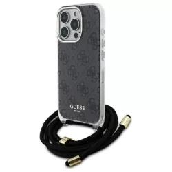   Guess GUHCP16XHC4SEK Crossbody Cord 4G Print keménytok iPhone 16 Pro Max - fekete