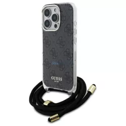   Guess GUHCP16XHC4SEK Crossbody Cord 4G Print keménytok iPhone 16 Pro Max - fekete