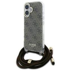   Guess GUHCP16SHC4SEW Crossbody Cord 4G Print keménytok iPhone 16 - barna