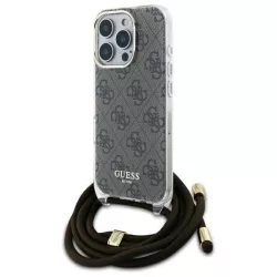  Guess GUHCP16XHC4SEW Crossbody Cord 4G Print keménytok iPhone 16 Pro Max - barna