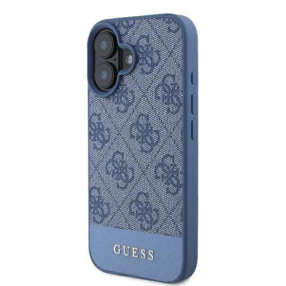 Guess GUHCP16SG4GLBL 4G Bottom Stripe keménytok iPhone 16 - kék