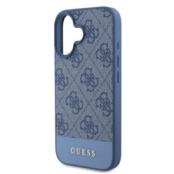 Guess GUHCP16SG4GLBL 4G Bottom Stripe keménytok iPhone 16 - kék