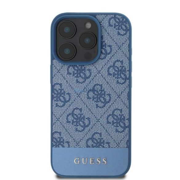 Guess GUHCP16LG4GLBL 4G Bottom Stripe keménytok iPhone 16 Pro - kék