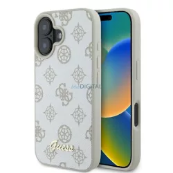   Guess GUHMP16SPGPYSH Peony Script Logo MagSafe keménytok iPhone 16 - fehér