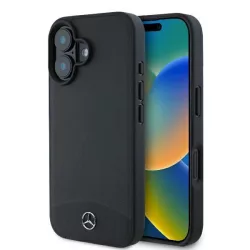   Mercedes MEHCP16MARMBK Leather Urban keménytok iPhone 16 Plus - fekete