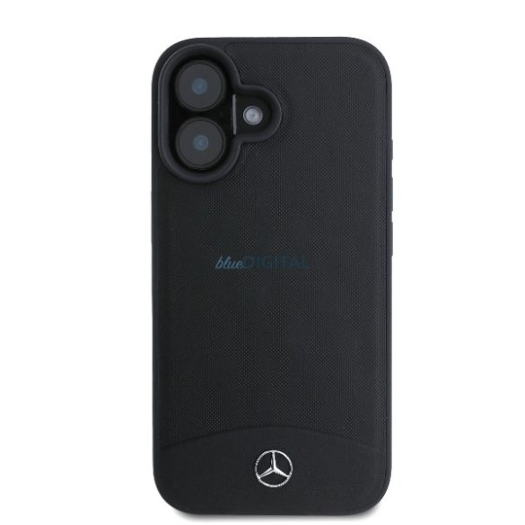 Mercedes MEHCP16MARMBK Leather Urban keménytok iPhone 16 Plus - fekete