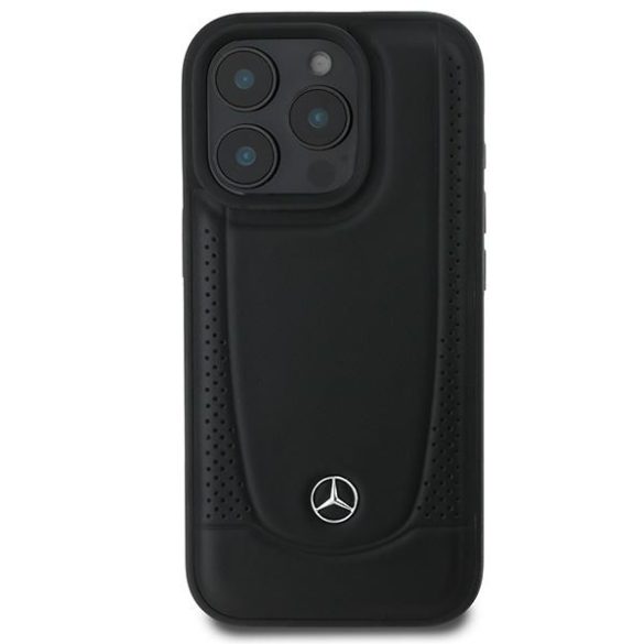 Mercedes MEHCP16LARMBK Leather Urban keménytok iPhone 16 Pro - fekete