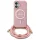 Guess GUHMP16SHCTSGNSP Crossbody Cord Script MagSafe MagSafe-kompatibilis keménytok iPhone 16 - rózsaszín