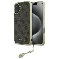   Guess GUHCP16MGF4GBR 4G Charms Collection keménytok iPhone 16 Plus - barna
