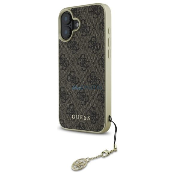 Guess GUHCP16MGF4GBR 4G Charms Collection keménytok iPhone 16 Plus - barna