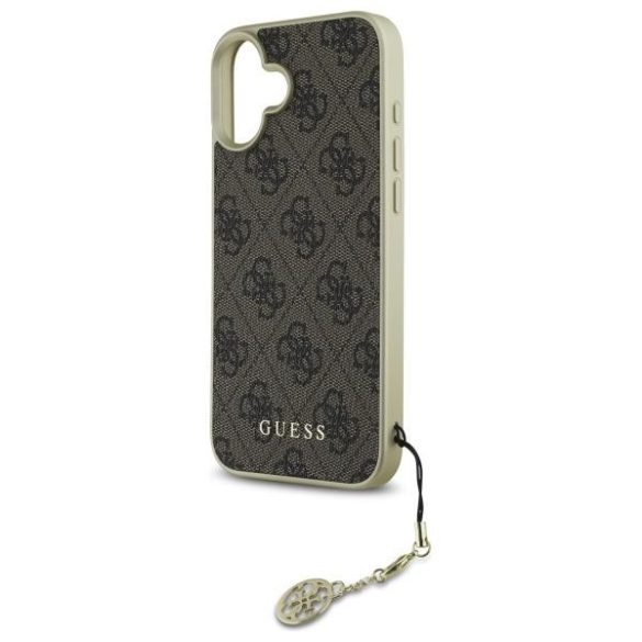 Guess GUHCP16MGF4GBR 4G Charms Collection keménytok iPhone 16 Plus - barna