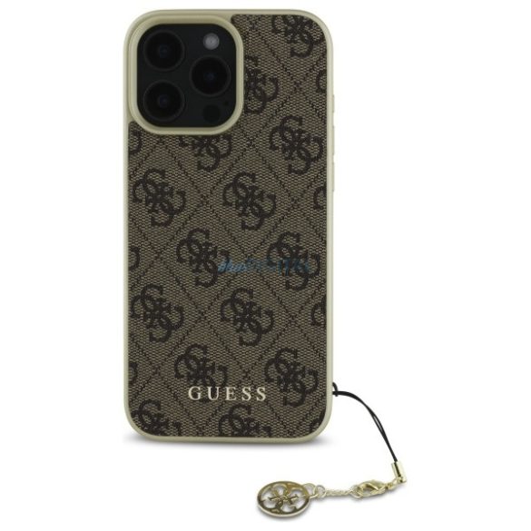 Guess GUHCP16LGF4GBR 4G Charms Collection keménytok iPhone 16 Pro - barna