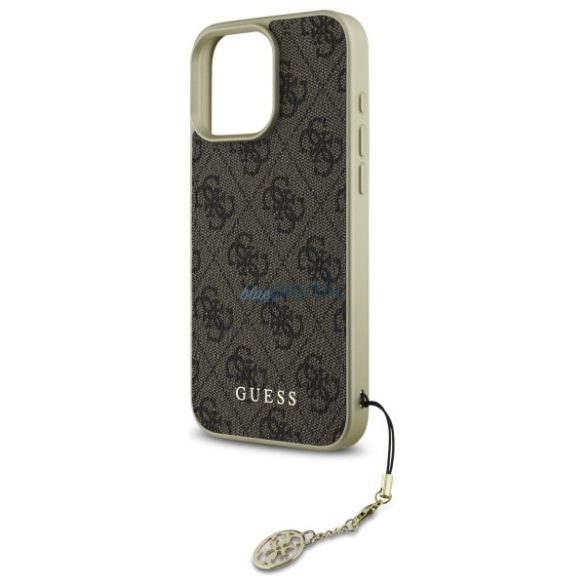 Guess GUHCP16LGF4GBR 4G Charms Collection keménytok iPhone 16 Pro - barna