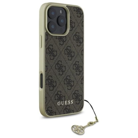 Guess GUHCP16XGF4GBR 4G Charms Collection keménytok iPhone 16 Pro Max - barna