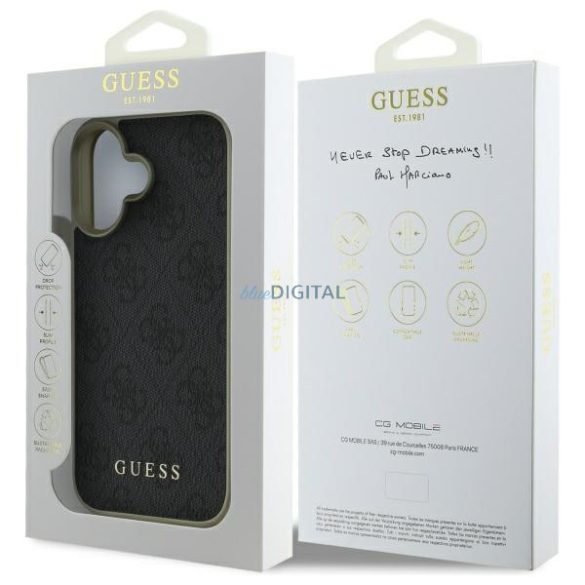 Guess GUHCP16SGF4GGR 4G Charms Collection keménytok iPhone 16 - fekete