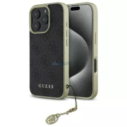   Guess GUHCP16LGF4GGR 4G Charms Collection keménytok iPhone 16 Pro - fekete