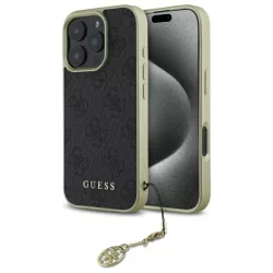   Guess GUHCP16XGF4GGR 4G Charms Collection keménytok iPhone 16 Pro Max - fekete