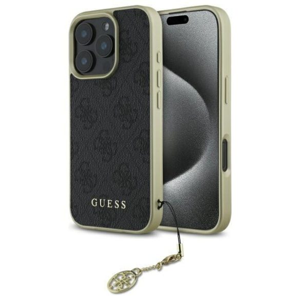 Guess GUHCP16XGF4GGR 4G Charms Collection keménytok iPhone 16 Pro Max - fekete