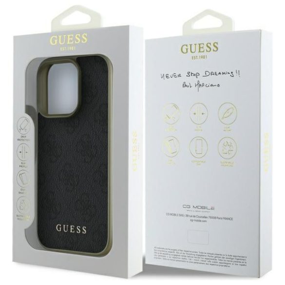 Guess GUHCP16XGF4GGR 4G Charms Collection keménytok iPhone 16 Pro Max - fekete