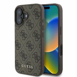 Guess GUHCP16SG4GFBR 4G Classic keménytok iPhone 16 - barna