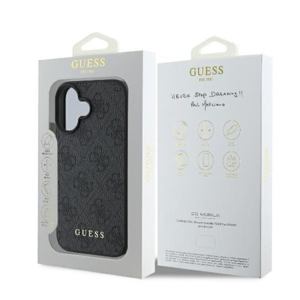 Guess GUHCP16MG4GFGR 4G Classic keménytok iPhone 16 Plus - fekete