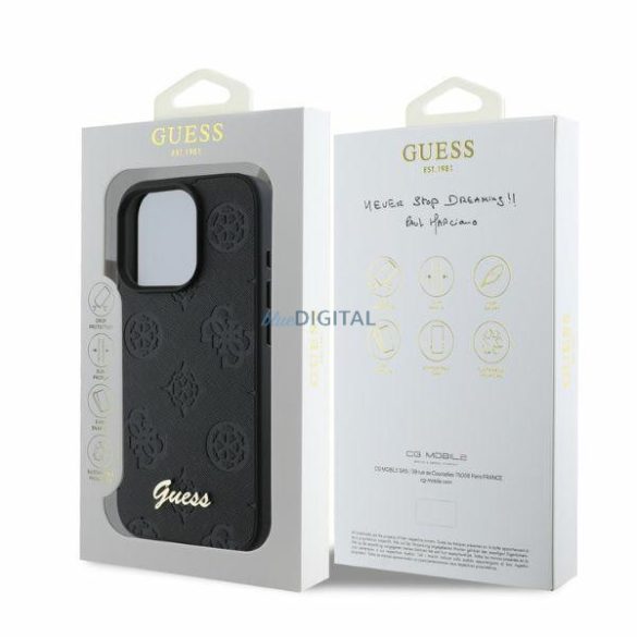 Guess GUHCP16LG4GFGR 4G Classic keménytok iPhone 16 Pro - fekete